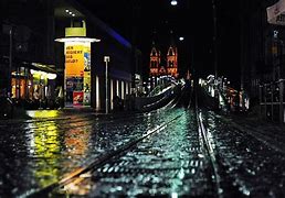 Image result for Rainy City Street at Night