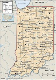 Image result for Show a Map of Indiana
