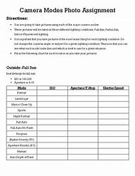 Image result for Camera Modes Worksheet Photography 101 Answer Key