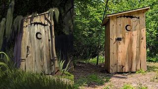 Image result for Shrek Swamp Outhouse