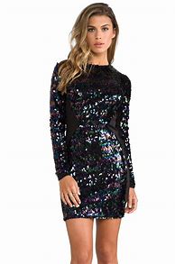 Image result for Sequin Fitted Dress Long Sleeve