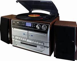 Image result for Record Player with Cassette and CD