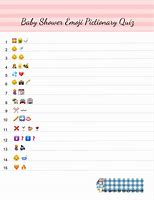Image result for Emoji Pictionary Baby Shower Game