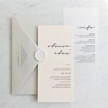 Image result for Wedding Invitation Clear Envelope