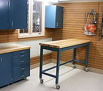 Image result for Garage Benches and Storage