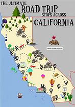 Image result for California Coast Road Trip Map