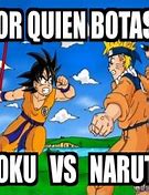 Image result for Goku vs Naruto Meme