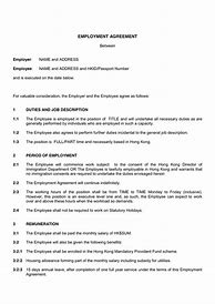 Image result for One Page Employment Contract