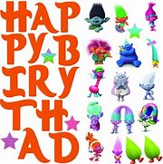 Image result for Trolls Happy Birthday 7 Drawing