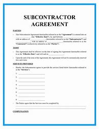 Image result for Free Subcontractor Agreement Forms Templates