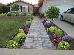 Image result for Front Sidewalk Landscaping