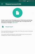 Image result for WhatsApp Request Account Info