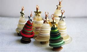 Image result for Button Christmas Ornaments