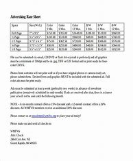 Image result for Magazine Rate Sheet