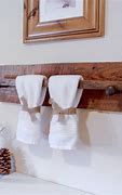 Image result for Rustic Wood Towel Holder