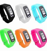 Image result for Pedometer Silicone Watch White