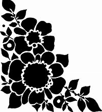 Image result for Clip Art for Flower Black and White