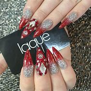 Image result for Red Green and Silver Nails