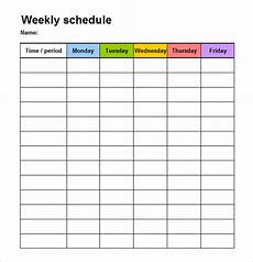 Time Block Schedule Template Printable Schedule Template