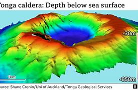 Image result for Tonga Volcano Before and After