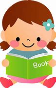 Image result for Free Clip Art Girl Reading a Book