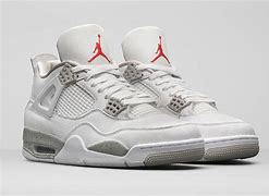 Image result for Jordan 4S Grey and White