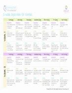 Image result for 2 Week Cycle Menu