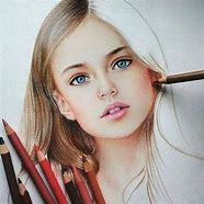 Image result for Colored Pencil Face Drawing