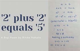 Image result for 2 Plus 2 Equals 5 Formula