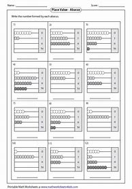 Image result for Abacus Worksheets for Grade 1
