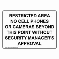 Image result for No Cell Phone Camera Signs