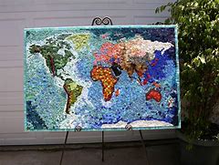 Image result for Stained Glass World Map
