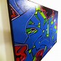 Image result for Blue Graffiti Canvas Art