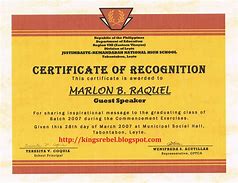 Image result for Guest Speaker Certificate of Appreciation