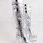 Image result for Silver Dresses Knee High Boots