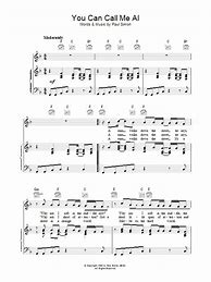 Image result for Sheet Music for Call Me Al