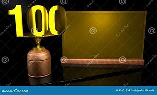 Image result for Trophy in the Shape of the Number 100