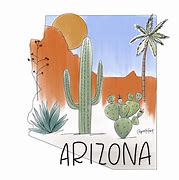 Image result for Arizona Cactus Outline