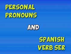 Image result for Spanish Personal Pronouns