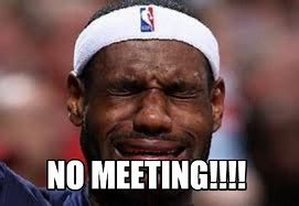 Image result for No Meeting Today Meme