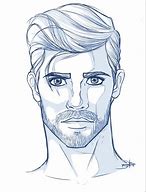 Image result for Man Face Drawing