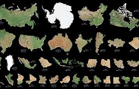 Image result for Actual Size World Map Land