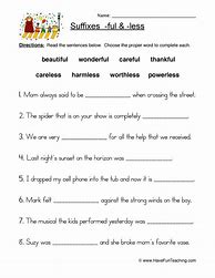 Image result for Suffixes for Kids Printable