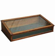 Image result for Antique Oak and Glass Table Top Only Display Case