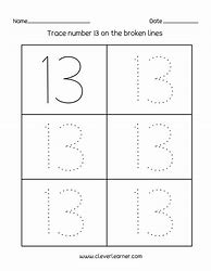 Image result for Number 13 Tracing Worksheet Preschool
