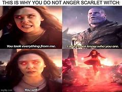 Image result for Scarlet Witch Thanos Meme