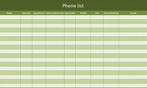 Image result for Simple Phone Book Template Excel