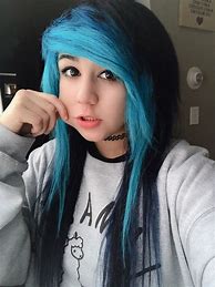 Image result for Smokey Blue Hair Ideas Emo