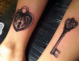 Image result for Lock and Key Matching Tattoos