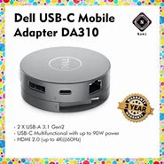 Image result for Dell USB C Mobile Adapter DA310